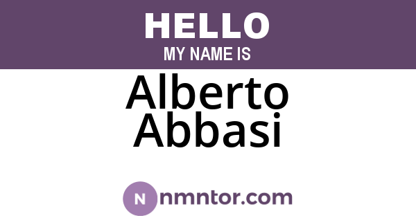 Alberto Abbasi
