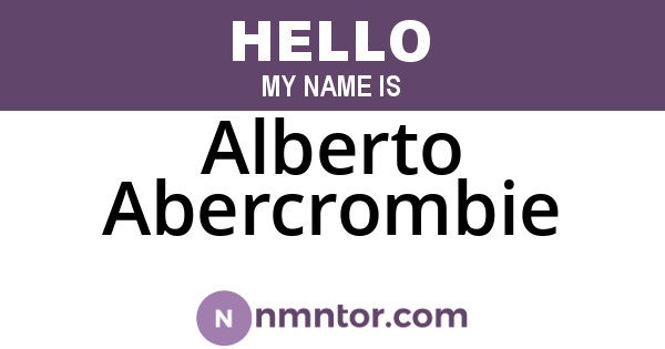 Alberto Abercrombie