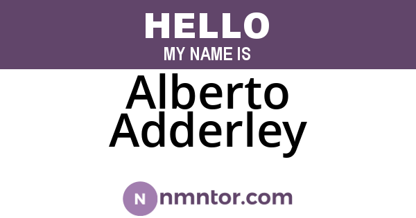 Alberto Adderley