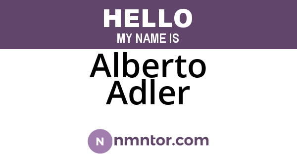 Alberto Adler