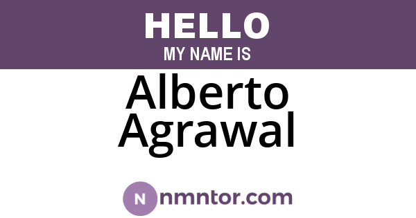 Alberto Agrawal