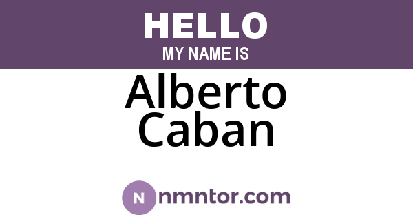 Alberto Caban