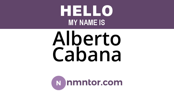 Alberto Cabana