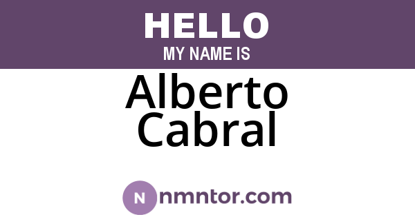 Alberto Cabral