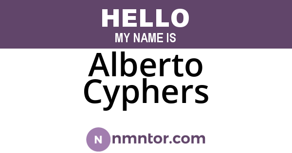 Alberto Cyphers