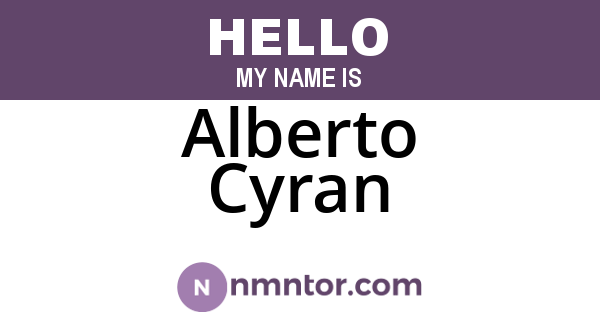 Alberto Cyran