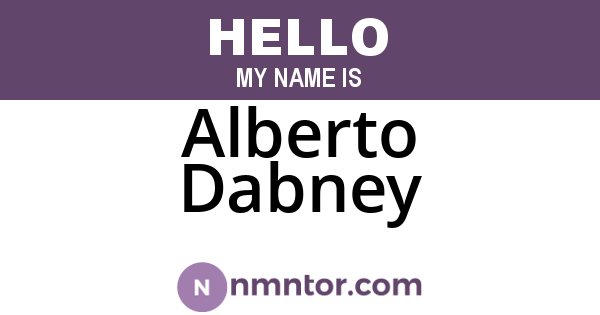 Alberto Dabney