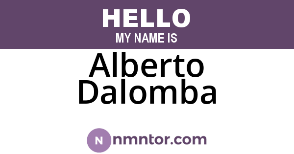Alberto Dalomba