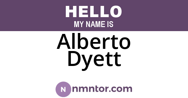 Alberto Dyett