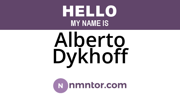 Alberto Dykhoff
