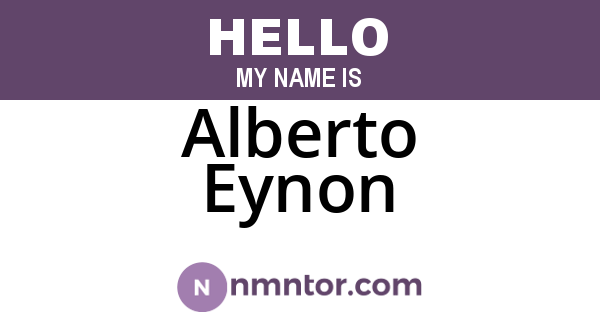 Alberto Eynon