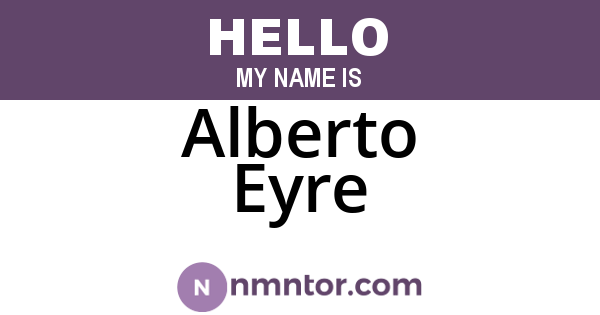 Alberto Eyre