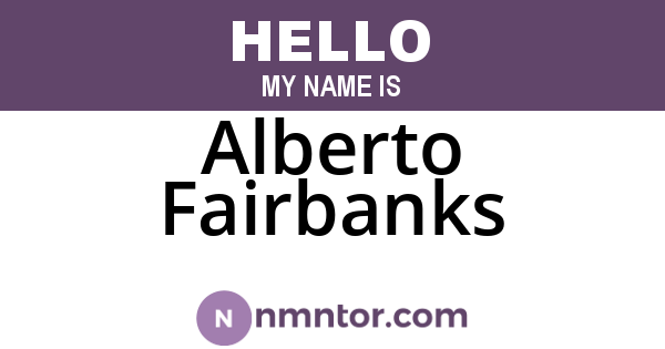 Alberto Fairbanks