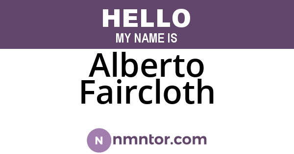 Alberto Faircloth