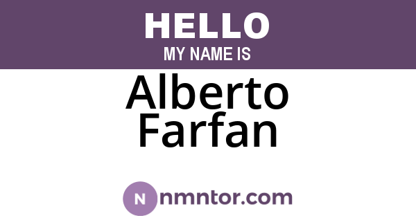 Alberto Farfan