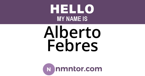 Alberto Febres
