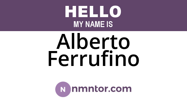 Alberto Ferrufino