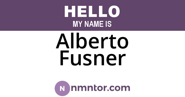 Alberto Fusner