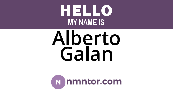 Alberto Galan