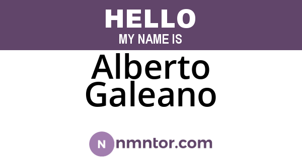 Alberto Galeano