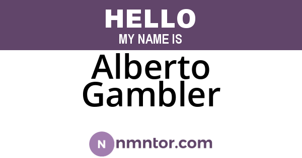 Alberto Gambler
