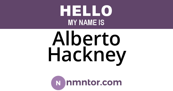 Alberto Hackney