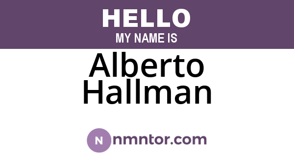 Alberto Hallman
