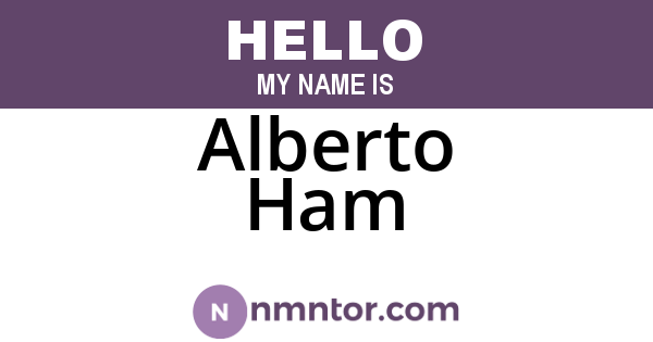 Alberto Ham