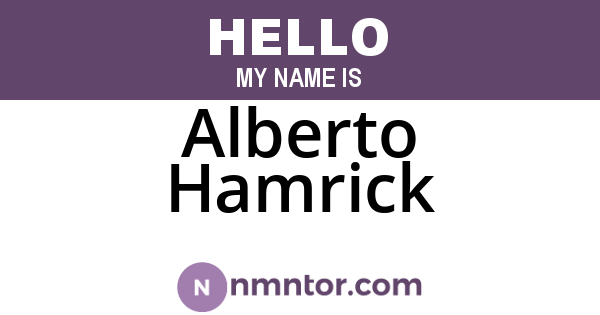 Alberto Hamrick