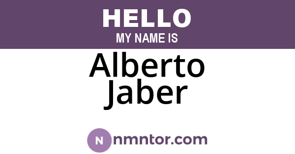 Alberto Jaber