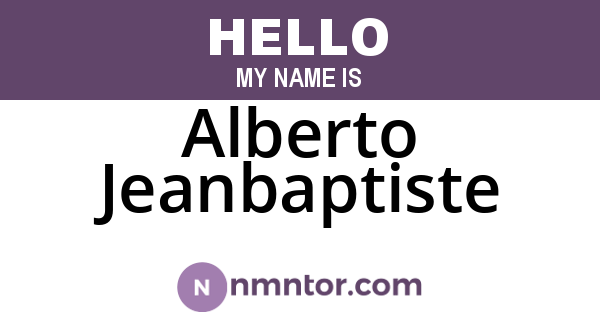 Alberto Jeanbaptiste
