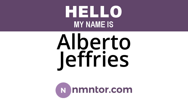 Alberto Jeffries
