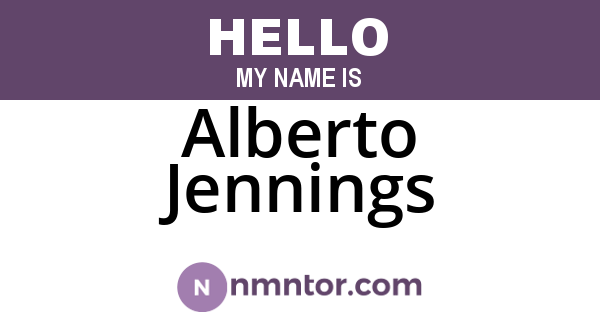 Alberto Jennings