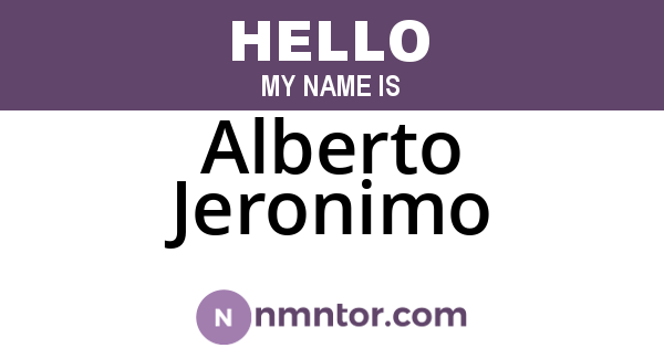 Alberto Jeronimo