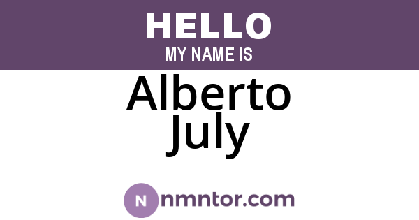 Alberto July