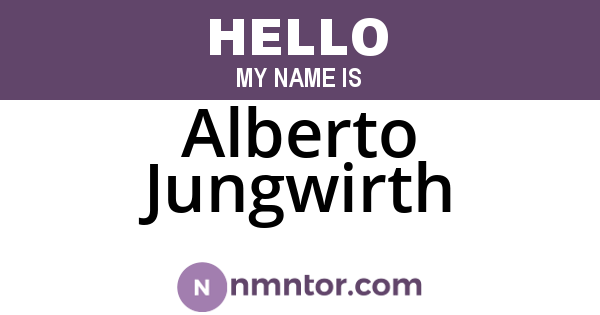 Alberto Jungwirth