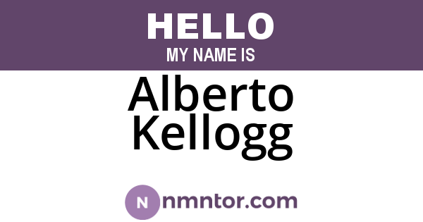 Alberto Kellogg