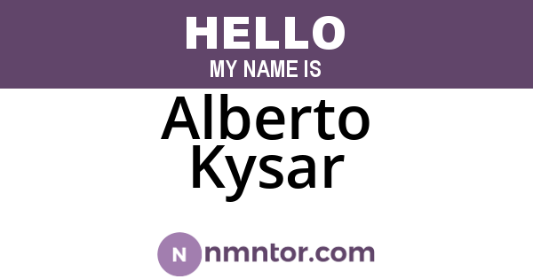 Alberto Kysar