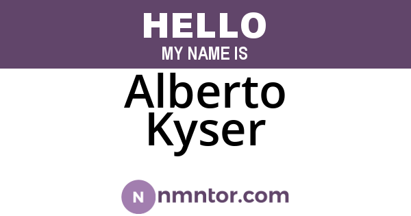 Alberto Kyser