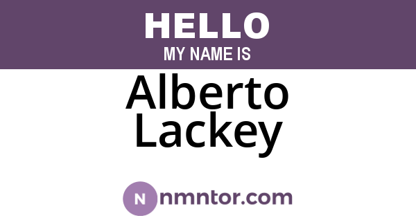 Alberto Lackey