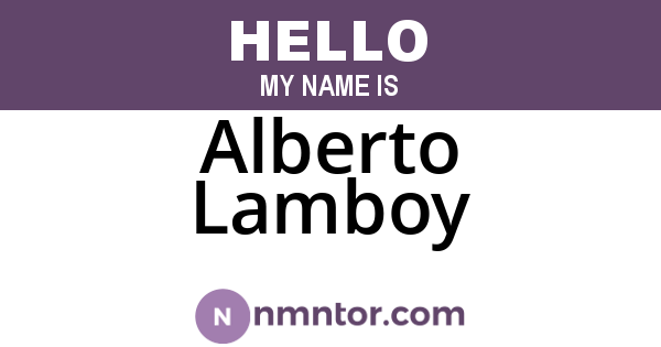 Alberto Lamboy