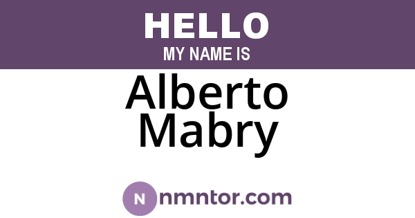 Alberto Mabry