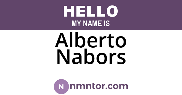 Alberto Nabors