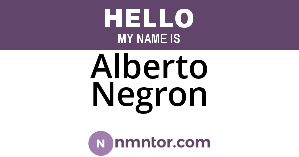 Alberto Negron