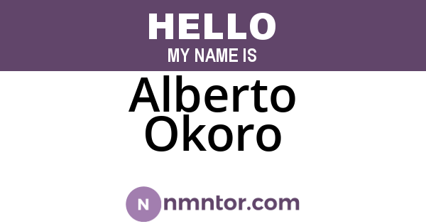 Alberto Okoro