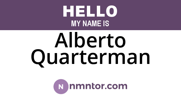 Alberto Quarterman