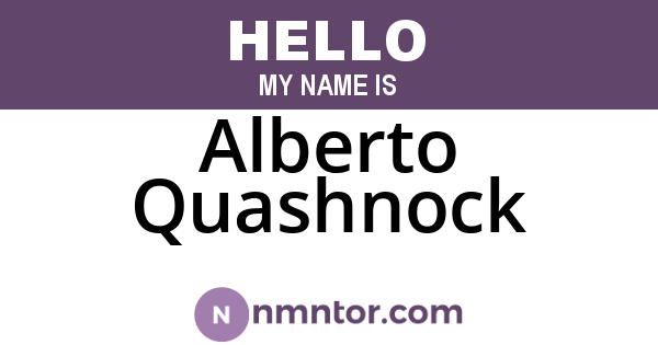 Alberto Quashnock