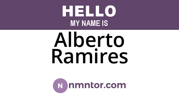 Alberto Ramires