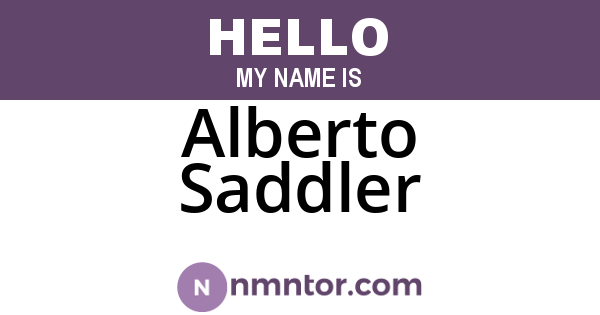 Alberto Saddler