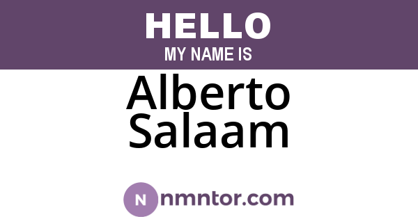 Alberto Salaam